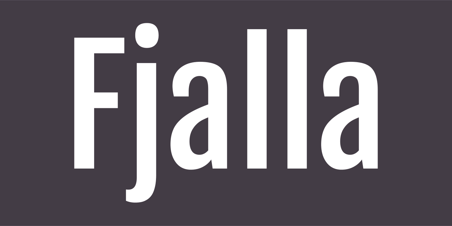 Beispiel einer Fjalla-Schriftart #1